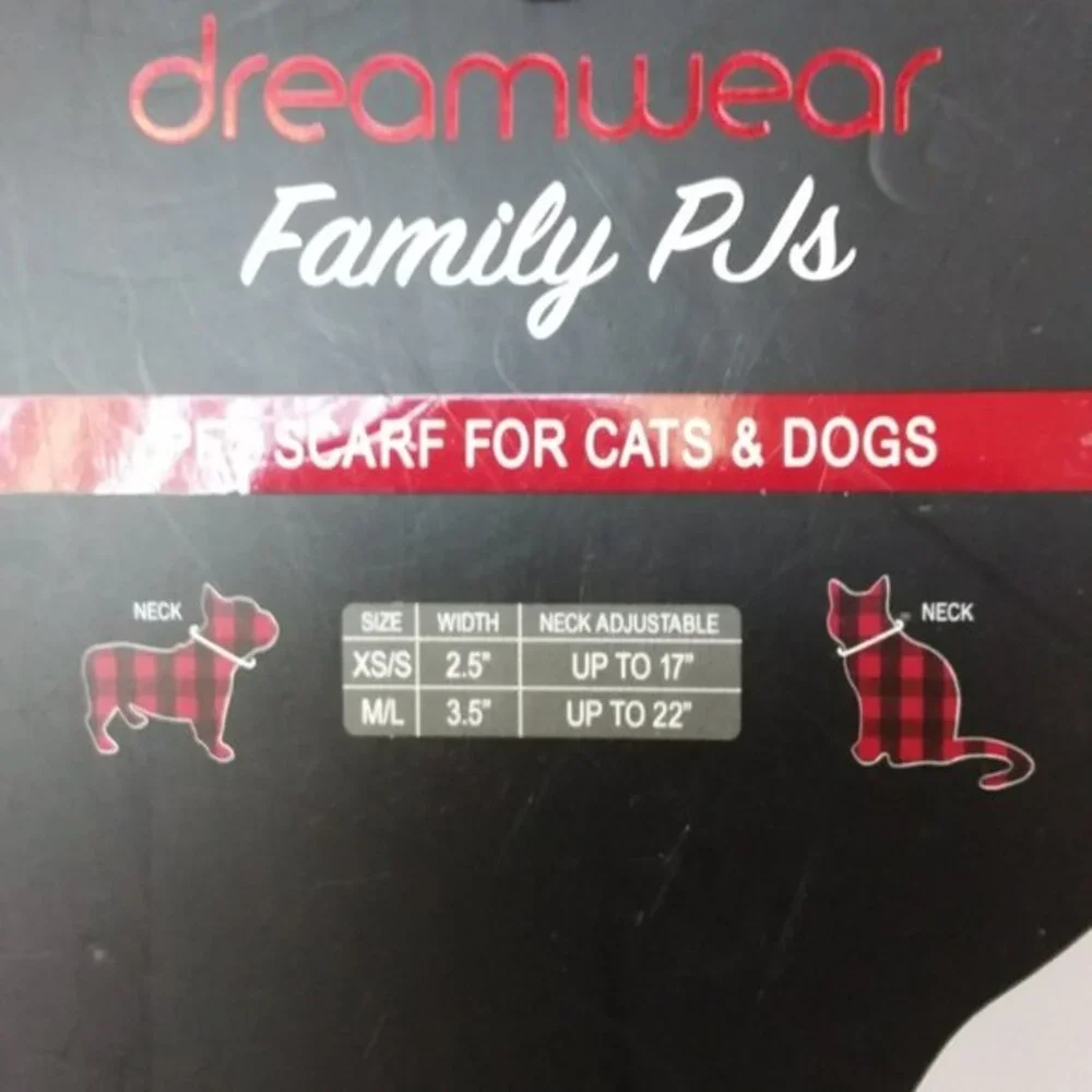 dreamwear Buffalo Check Pet Scarf XS/S